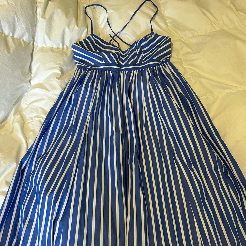 J Crew striped maxi dress